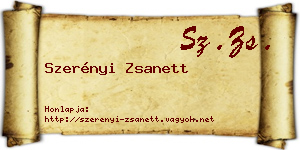 Szerényi Zsanett névjegykártya