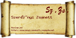 Szerényi Zsanett névjegykártya